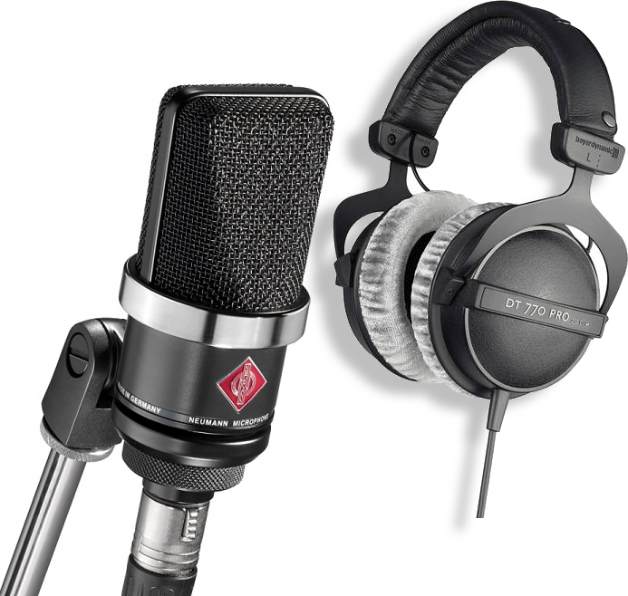 Neumann Tlm 102 Bk + Dt 770 Pro 80 Ohms - Microfoon set met statief - Main picture