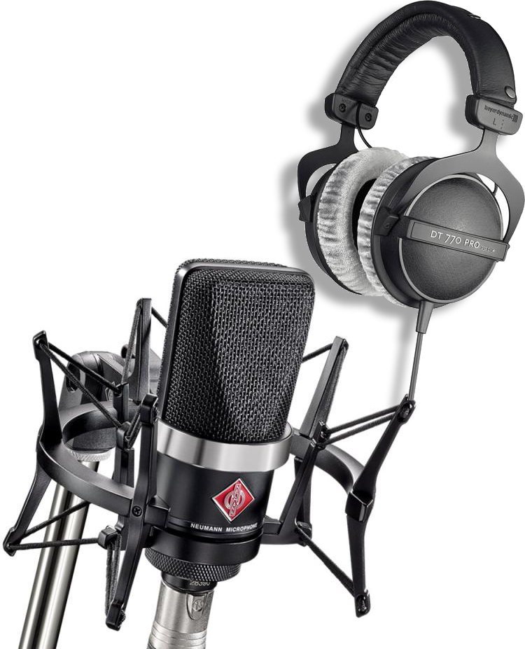 Neumann Tlm 102 Bk Studio Set + Dt 770 Pro 80 Ohms - Microfoon set met statief - Main picture