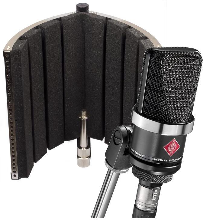 Microfoon set met statief Neumann TLM 102 BK + X-Screen