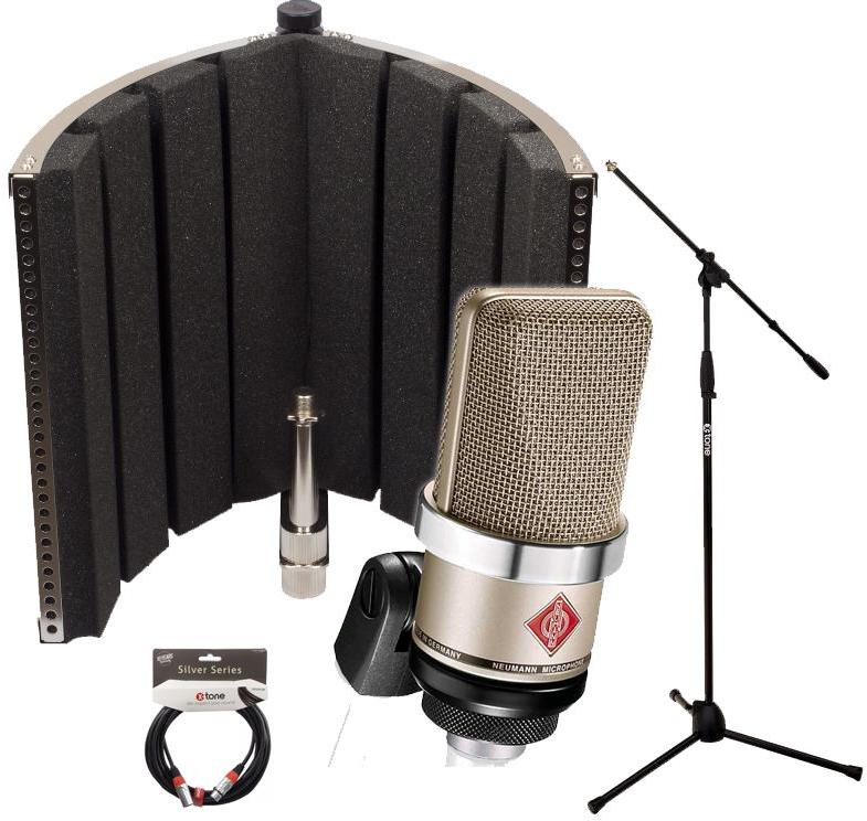 Microfoon set met statief Neumann TLM 102 + X-TONE X-Screen + Stand + Xlr Xlr 6M