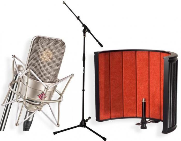 Microfoon set met statief Neumann TLM49 + X-Screen Pro + xh 6001