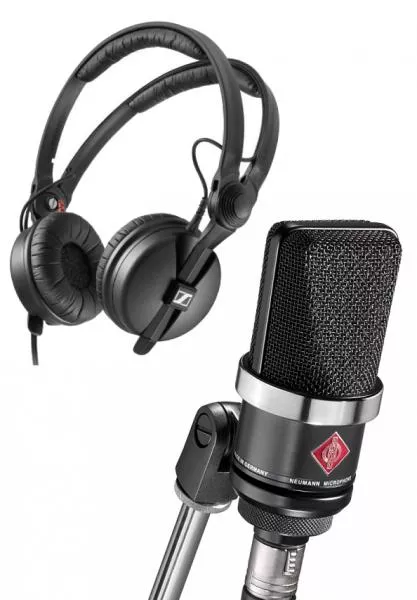Microfoon set met statief Neumann TLM 102 BK  + HD 25