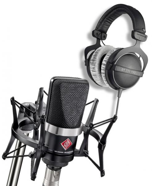Microfoon set met statief Neumann TLM 102 BK Studio Set + DT 770 PRO 80 OHMS