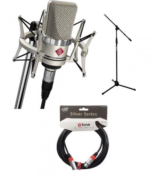 Microfoon set met statief Neumann TLM 102 Studio Set + xh 6000 Pied Micro + Xlr Xlr 6M