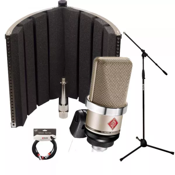 Microfoon set met statief Neumann TLM 102 + X-TONE X-Screen + Stand + Xlr Xlr 6M