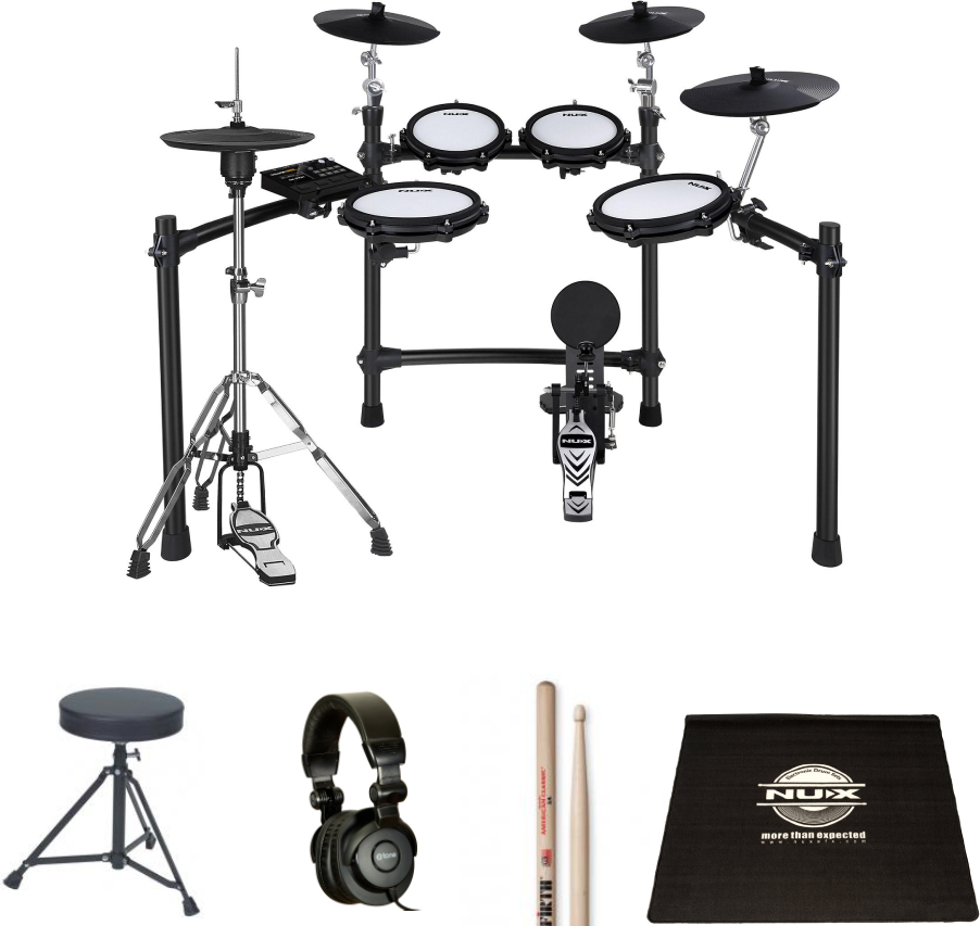 Nux Dm-310h Bundle Complet - X-hp1 + Dt90 + Vic5a + Tapis - Elektronisch drumstel - Main picture