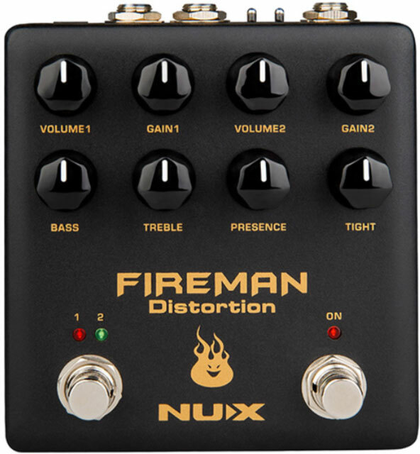 Nux Fireman Dual Channel Distortion Verdugo - Overdrive/Distortion/fuzz effectpedaal - Main picture