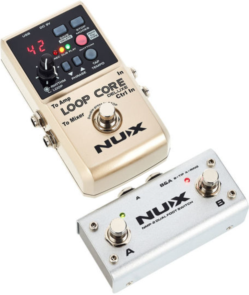 Nux Loop Core Deluxe Bundle With Nmp-2 Dual Footswitch - Looper effect pedaal - Main picture