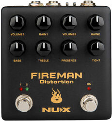 Overdrive/distortion/fuzz effectpedaal Nux                            Fireman Dual Channel Distortion