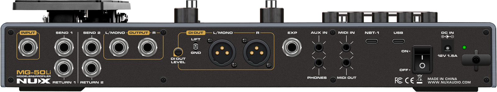 Nux Mg50 Li Guitar & Bass - Multieffecten Pedaal voor Electrische Gitaar - Variation 1