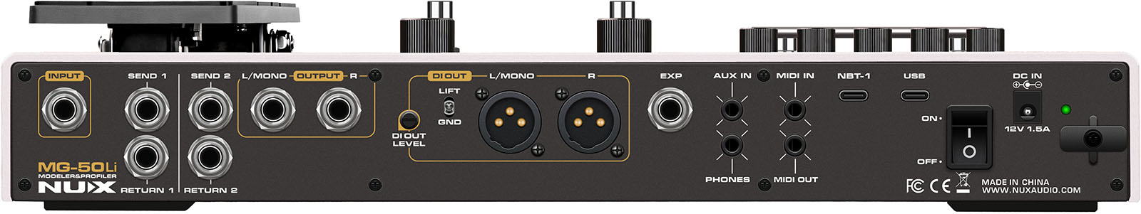 Nux Mg50 Li White Guitar & Bass - Multieffecten Pedaal voor Electrische Gitaar - Variation 1