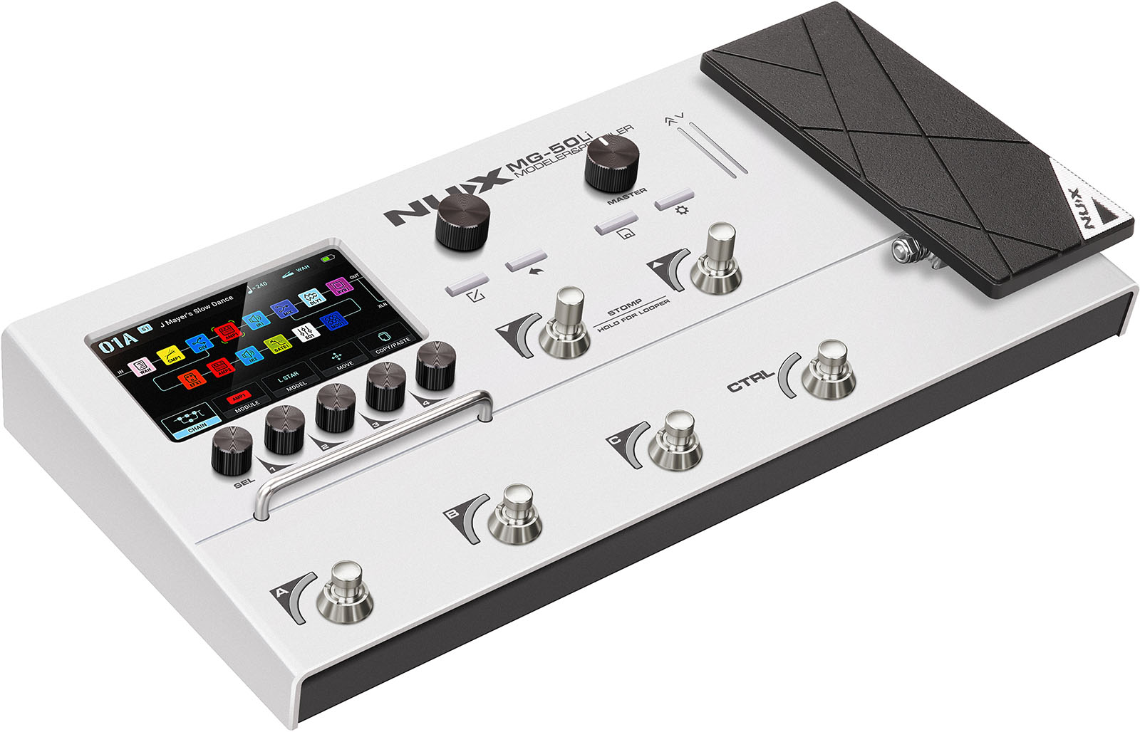 Nux Mg50 Li White Guitar & Bass - Multieffecten Pedaal voor Electrische Gitaar - Variation 5