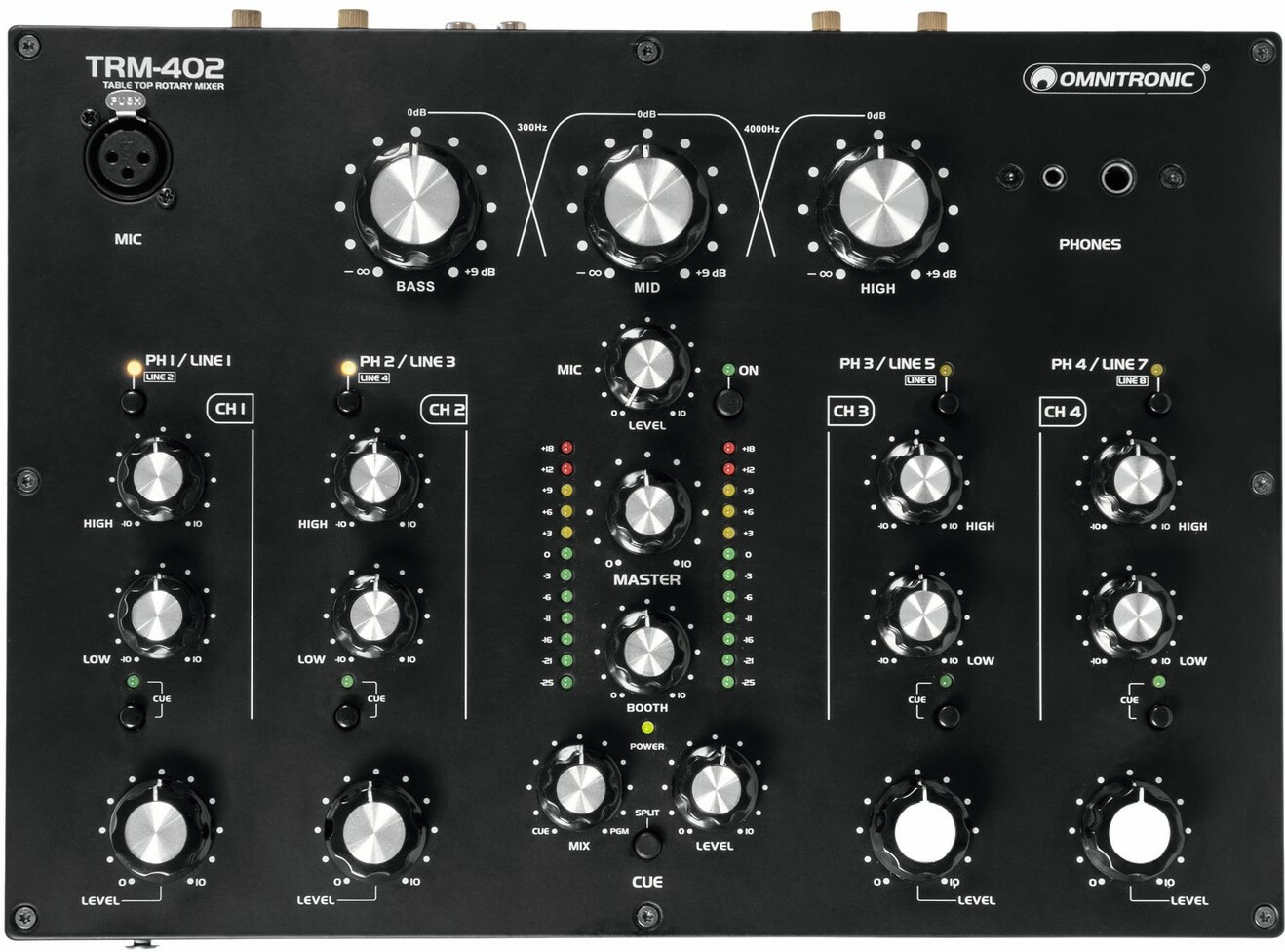 Omnitronic Trm-402 4-channel Rotary Mixer - DJ-Mixer - Main picture