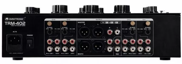 Dj-mixer Omnitronic TRM-402 4-Channel Rotary Mixer