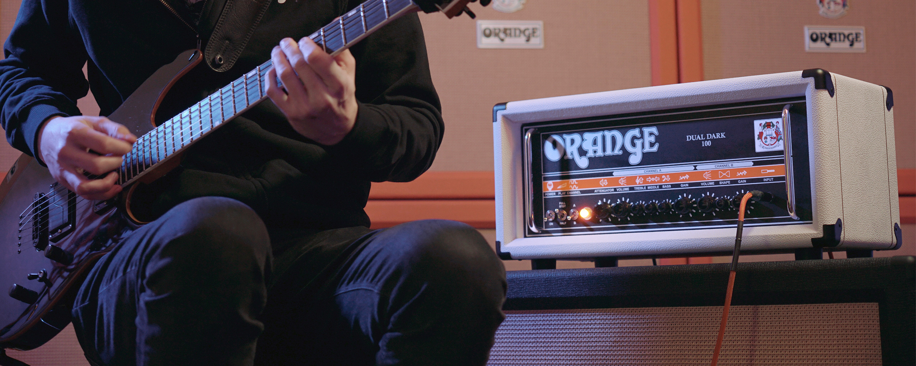 Orange Dual Dark 100 White Head 100w - Gitaarversterker top - Variation 3