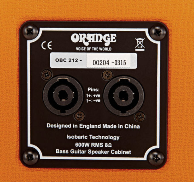 Orange Obc212 Isobaric 2x12 600w 8-ohms Orange - Speakerkast voor bas - Variation 3
