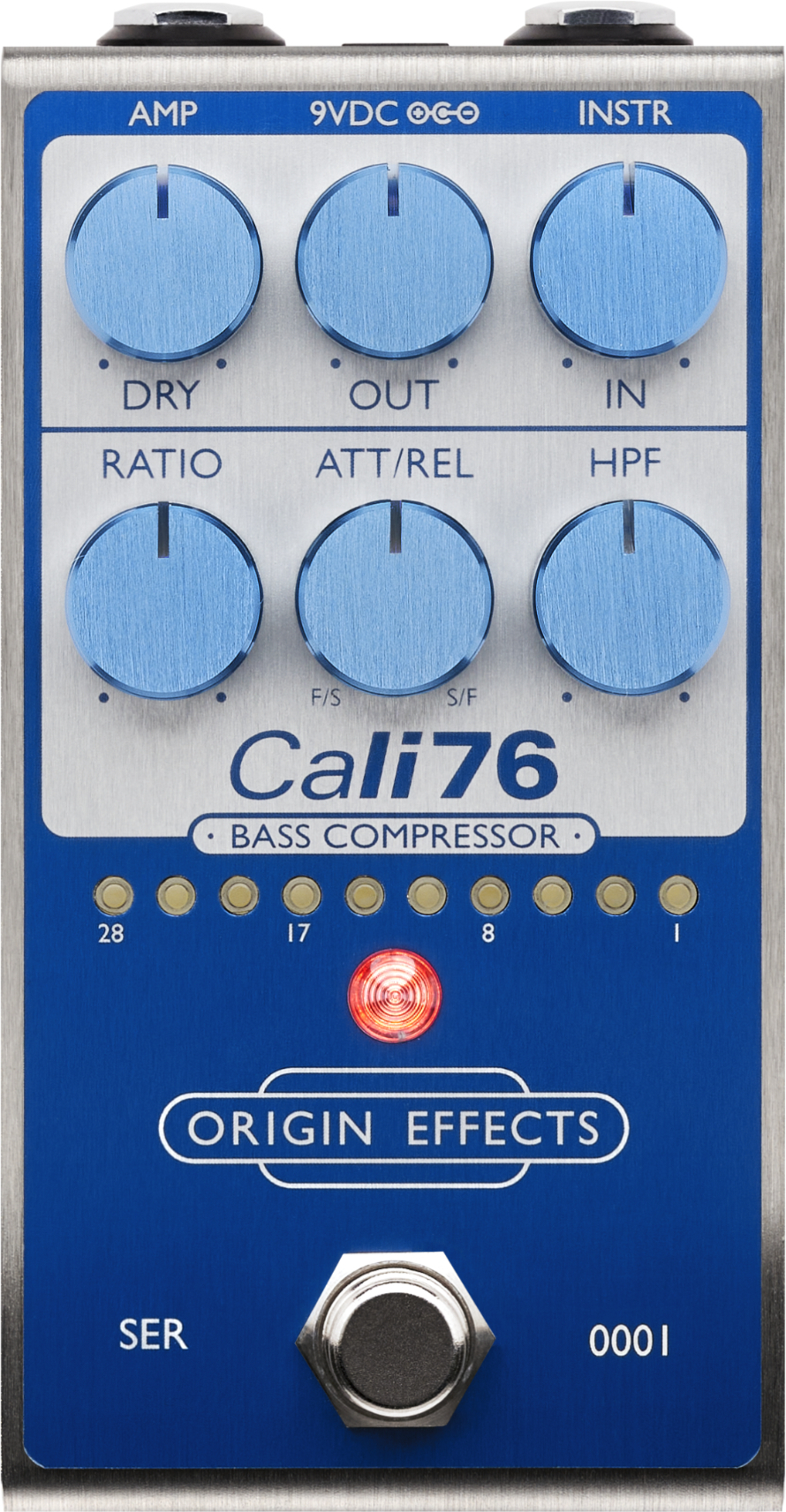 Origin Effects Cali76 Bass Compressor Super Vintage Blue 2024 - Compressor/sustain/noise gate effectpedaal - Main picture