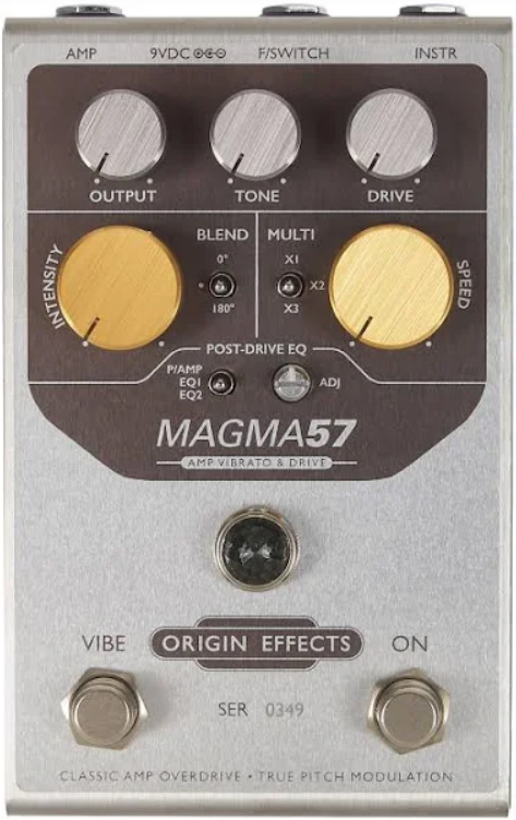 Origin Effects Magma 57 Amp Vibrato & Drive - Modulation/chorus/flanger/phaser en tremolo effect pedaal - Main picture