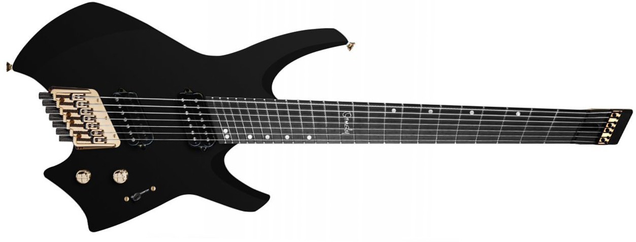 Ormsby Goliath Headless Gtr 7c Multiscale 2h Ht Eb - Tuxedo Black - Multi-scale gitaar - Main picture