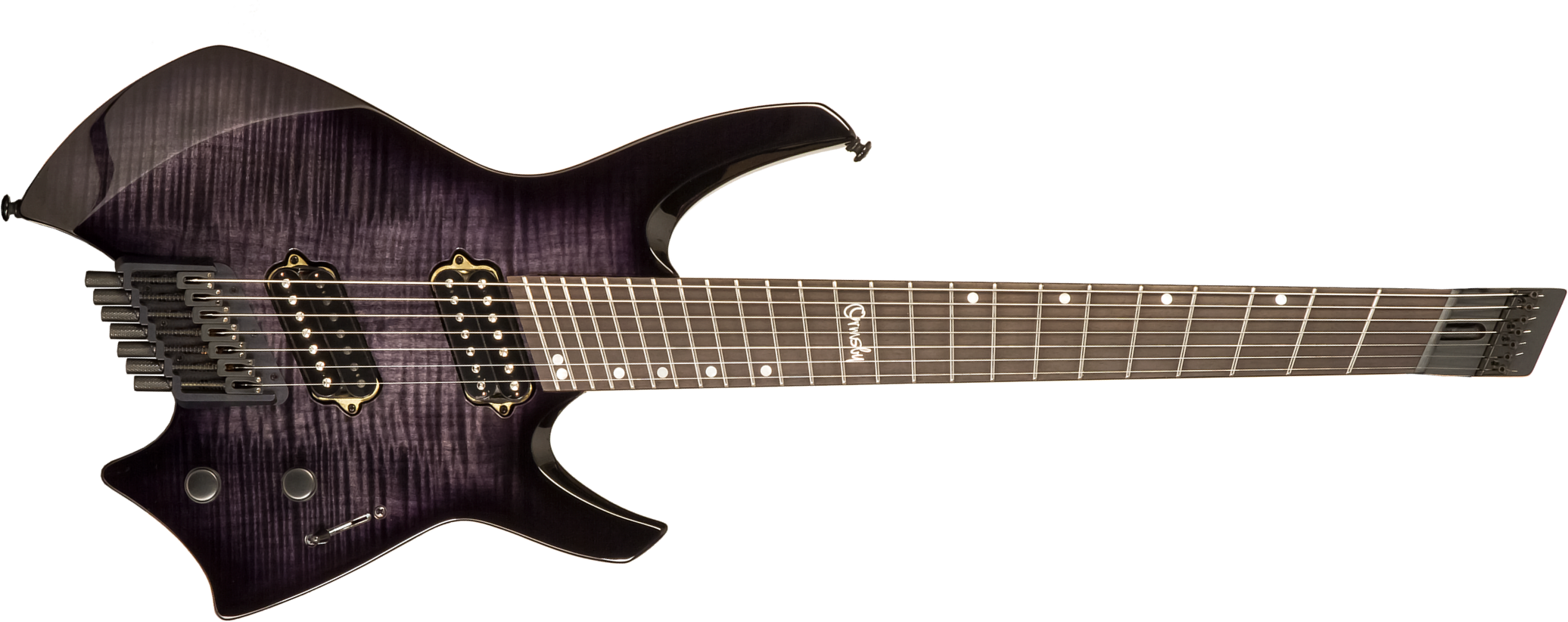 Ormsby Goliath Headless Gtr Run 17 7c Multiscale 2h Ht Eb - Dahlia Black - Multi-scale gitaar - Main picture