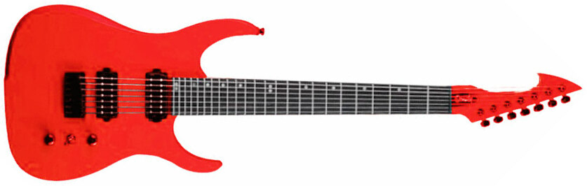 Ormsby Hype Gti-s 7 Standard Scale Hh Ht Eb - Rosso Corsa - 7-snarige elektrische gitaar - Main picture