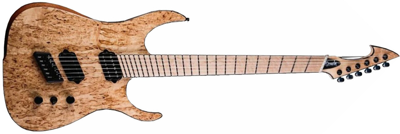 Ormsby Hype Gtr Elite 2 6c Multiscale 2h Ht Eb - Karelian Birch Natural - Multi-scale gitaar - Main picture