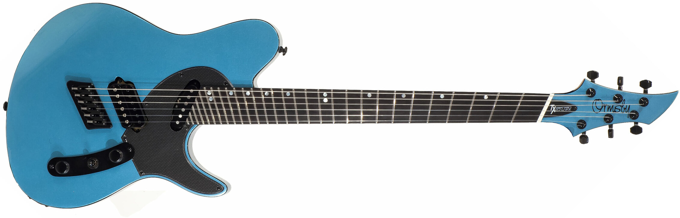 Ormsby Tx Gtr 6 Hs Ht Eb - Azure Blue - Multi-scale gitaar - Main picture