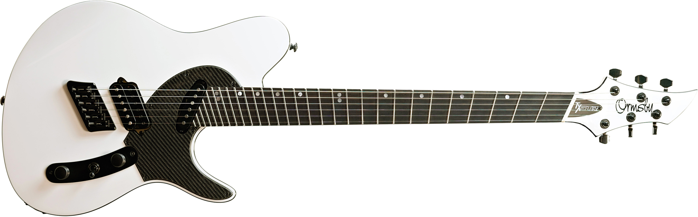 Ormsby Tx Gtr Carbon 6c Multiscale Hs Ht Eb - Ermine White - Televorm elektrische gitaar - Main picture