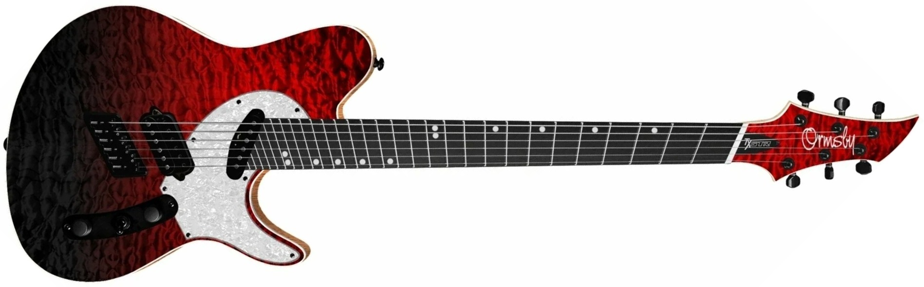 Ormsby Tx Gtr Exotic 6c Multiscale Hs Ht Eb - Bloodbath - Multi-scale gitaar - Main picture