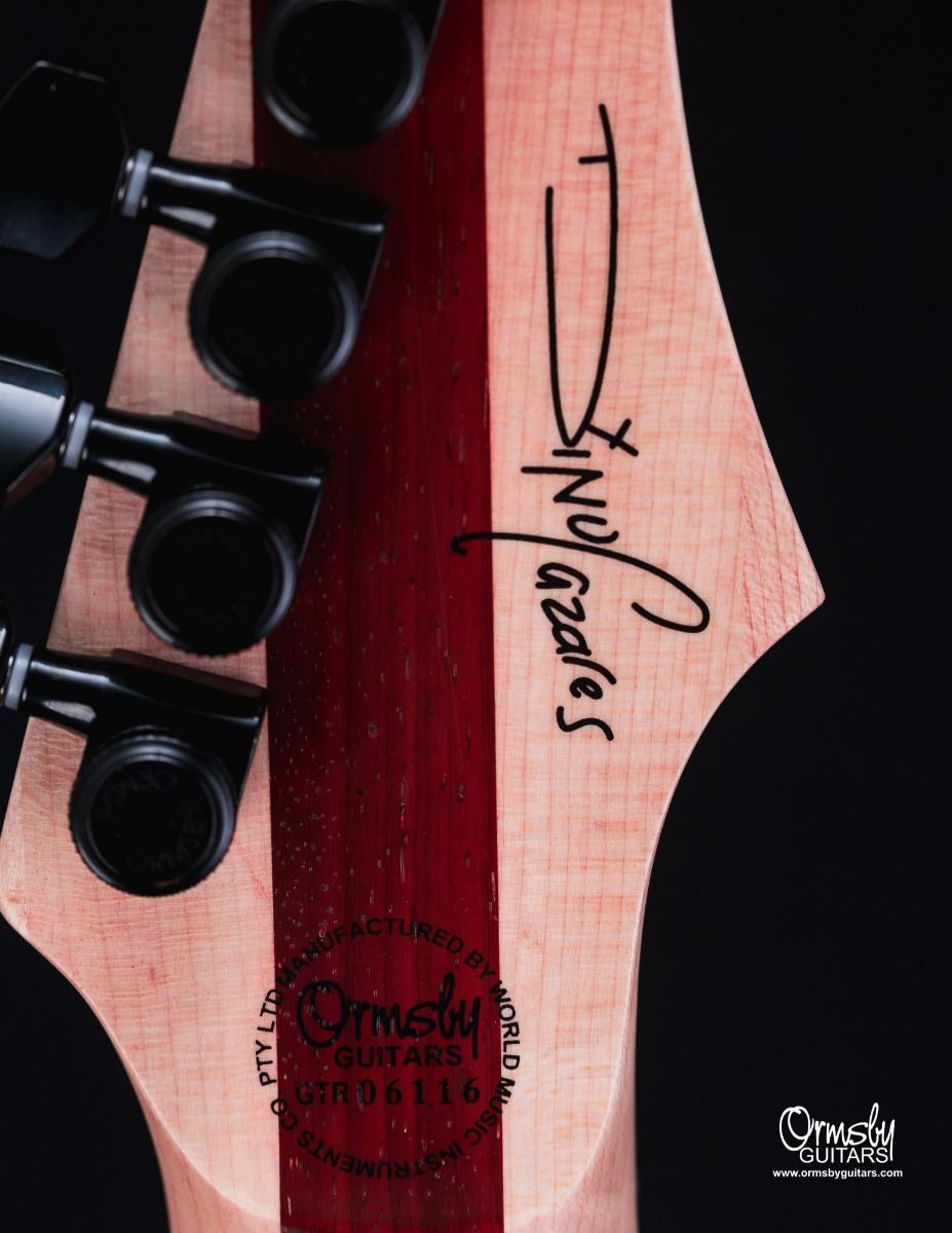 Ormsby Dino Cazares Dc Gtr 7c Signature Baritone H Seymour Duncan Ht Eb - Red Camo - 7-snarige elektrische gitaar - Variation 4