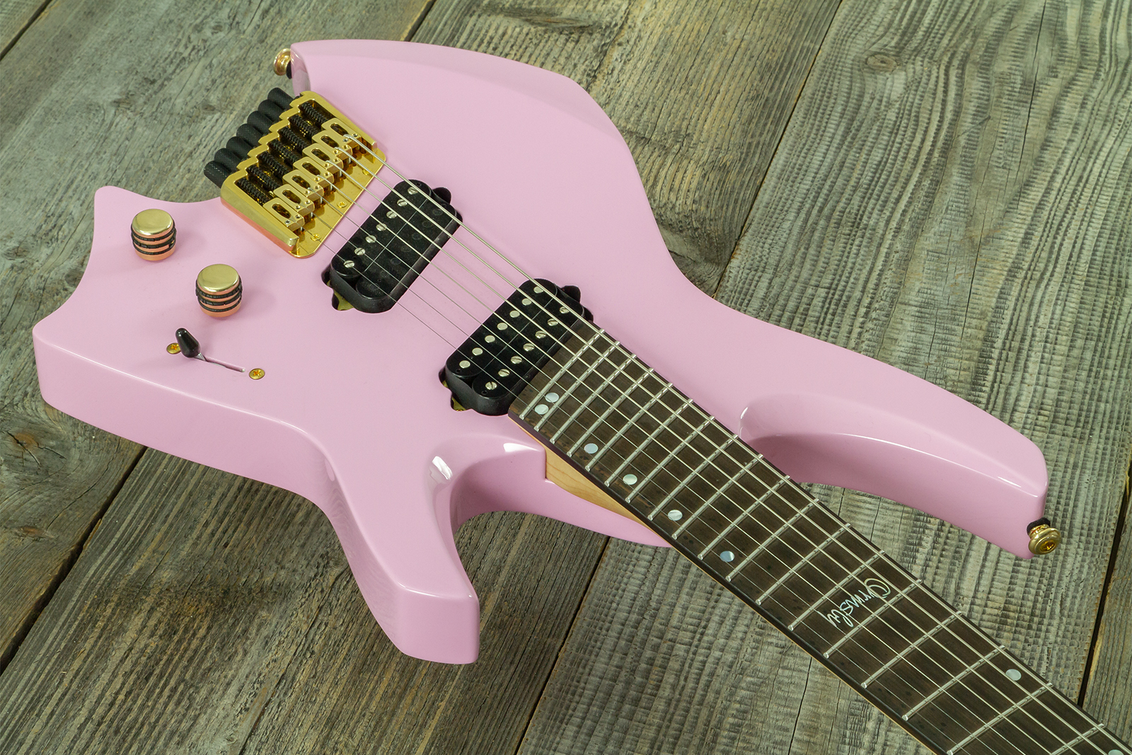 Ormsby Goliath Headless 7 Gtr Run 14 7c Multiscale 2h Ht Eb - Shell Pink - Multi-scale gitaar - Variation 2