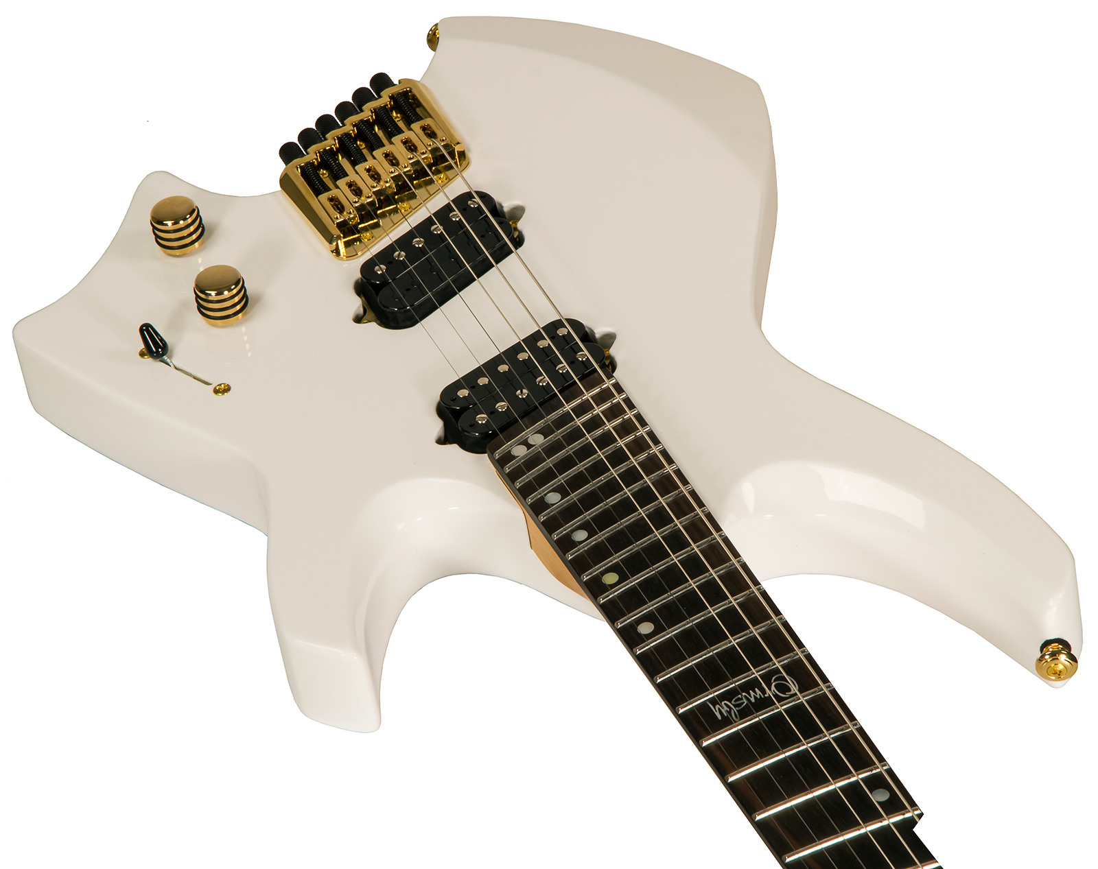 Ormsby Goliath Headless Gtr 6c Multiscale 2h Ht Eb - Ermine White - Multi-scale gitaar - Variation 6