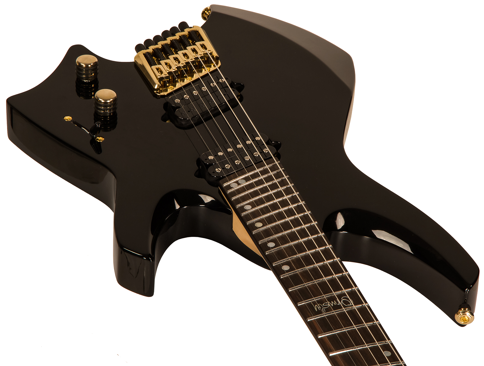 Ormsby Goliath Headless Gtr 6c Multiscale 2h Ht Eb - Tuxedo Black - Elektrische gitaar in Str-vorm - Variation 4