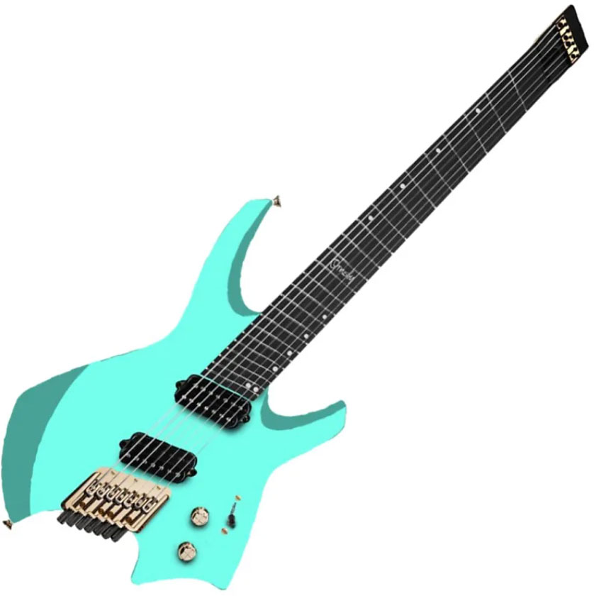 Ormsby Goliath Headless Gtr 7c Run 14c Multiscale 2h Ht Eb - Sea Foam - Multi-scale gitaar - Variation 1