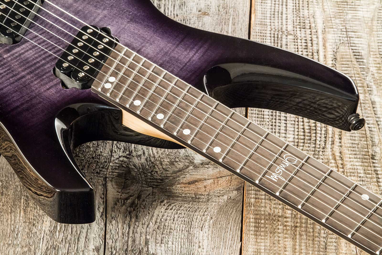 Ormsby Goliath Headless Gtr Run 17 6c Multiscale 2h Ht Eb - Dahlia Black - Multi-scale gitaar - Variation 4