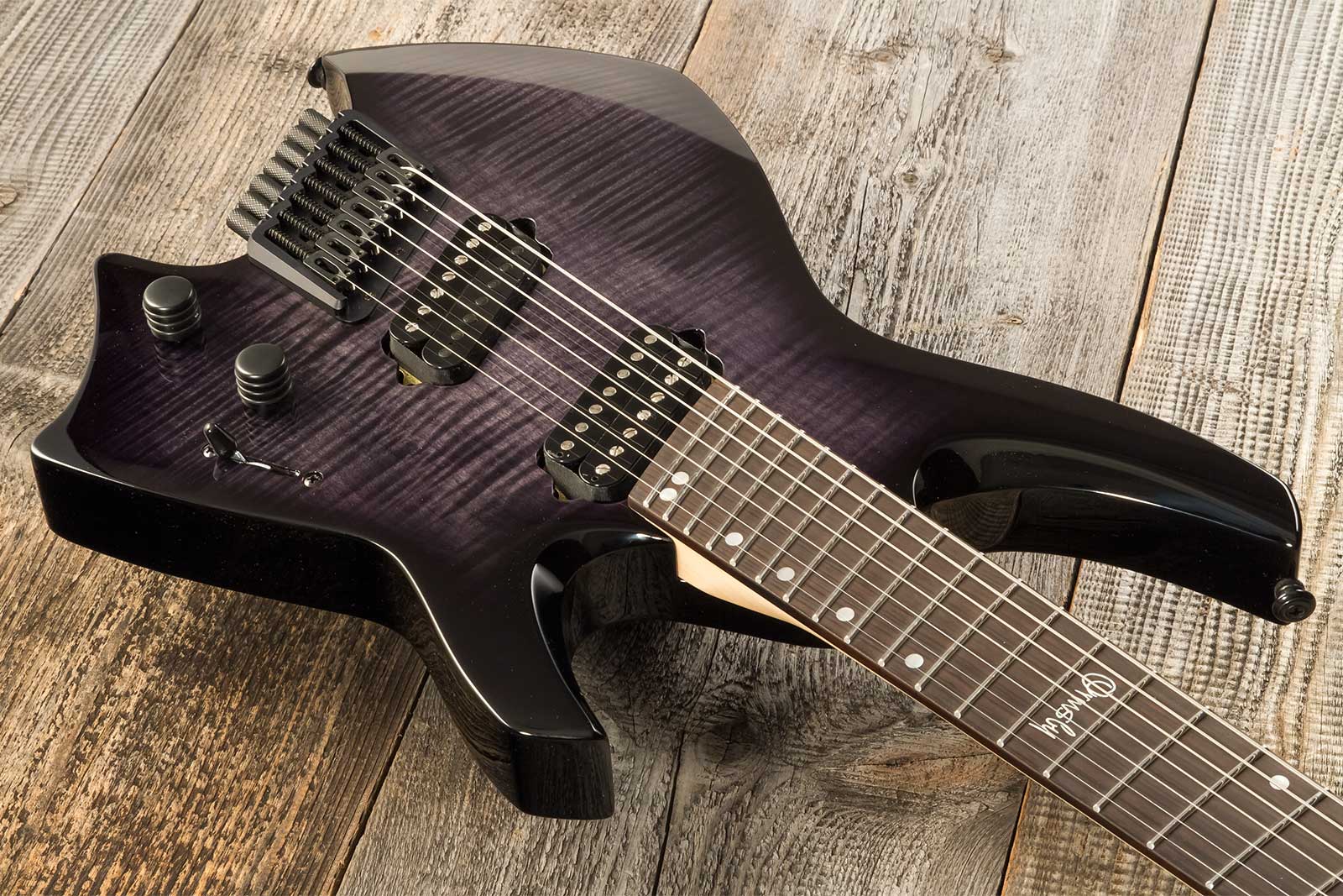 Ormsby Goliath Headless Gtr Run 17 7c Multiscale 2h Ht Eb - Dahlia Black - Multi-scale gitaar - Variation 2