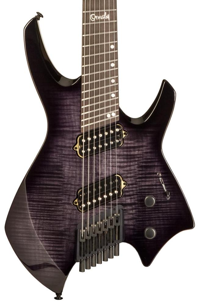 Multi-scale gitaar Ormsby Goliath Headless GTR Run 17 7-String - DAHLIA BLACK