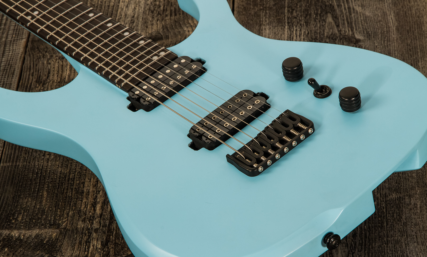 Ormsby Hype Gti-s 7 Standard Scale Hh Ht Eb - Opaline Blue - 7-snarige elektrische gitaar - Variation 3