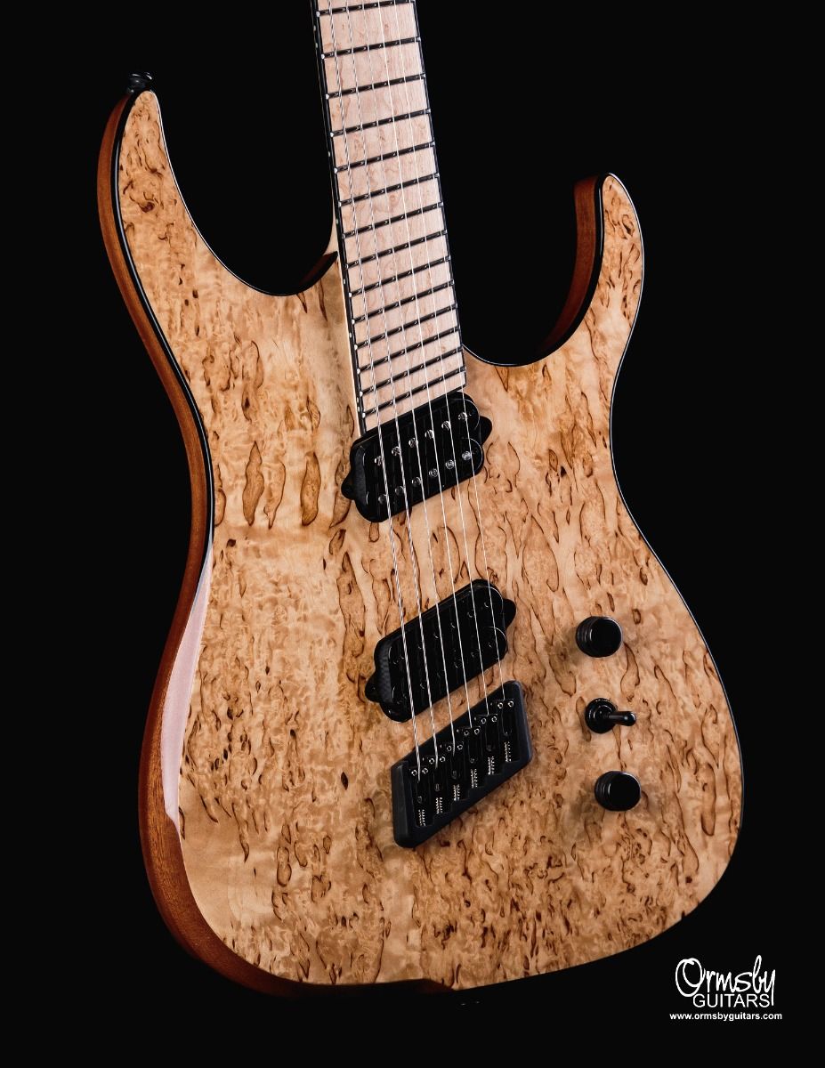 Ormsby Hype Gtr Elite 2 6c Multiscale 2h Ht Eb - Karelian Birch Natural - Multi-scale gitaar - Variation 2