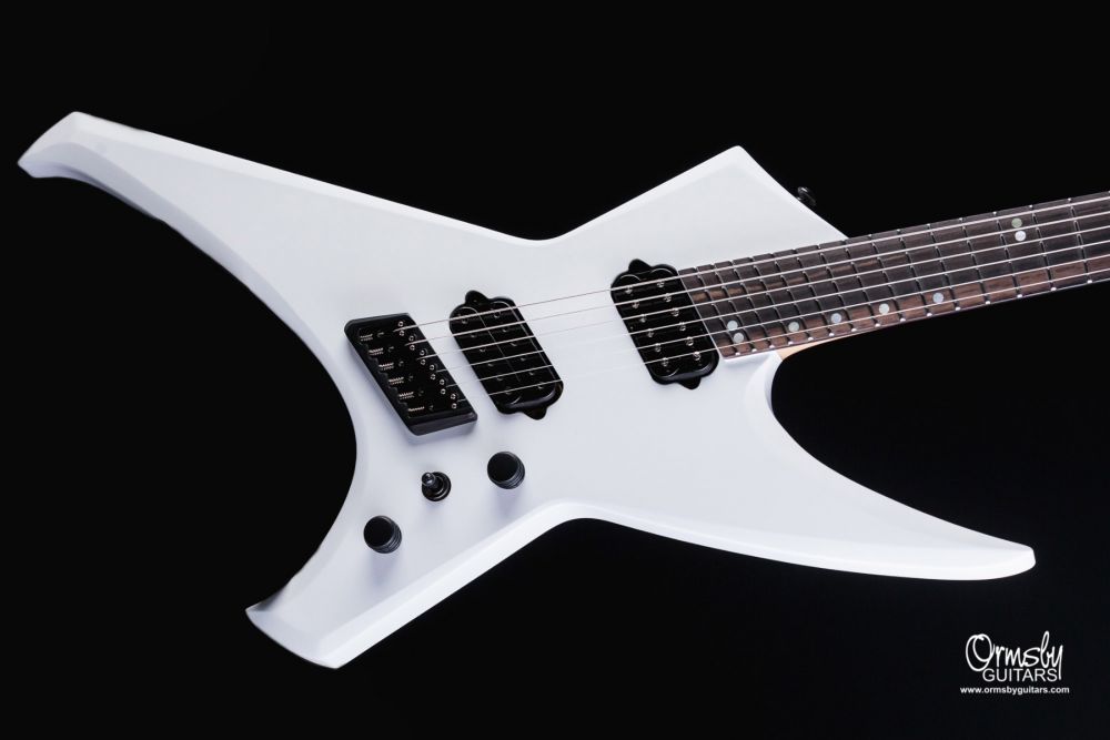 Ormsby Metal X Gtr Run 16 Multiscale 2h Ht Eb - Ermine White - Metalen elektrische gitaar - Variation 2