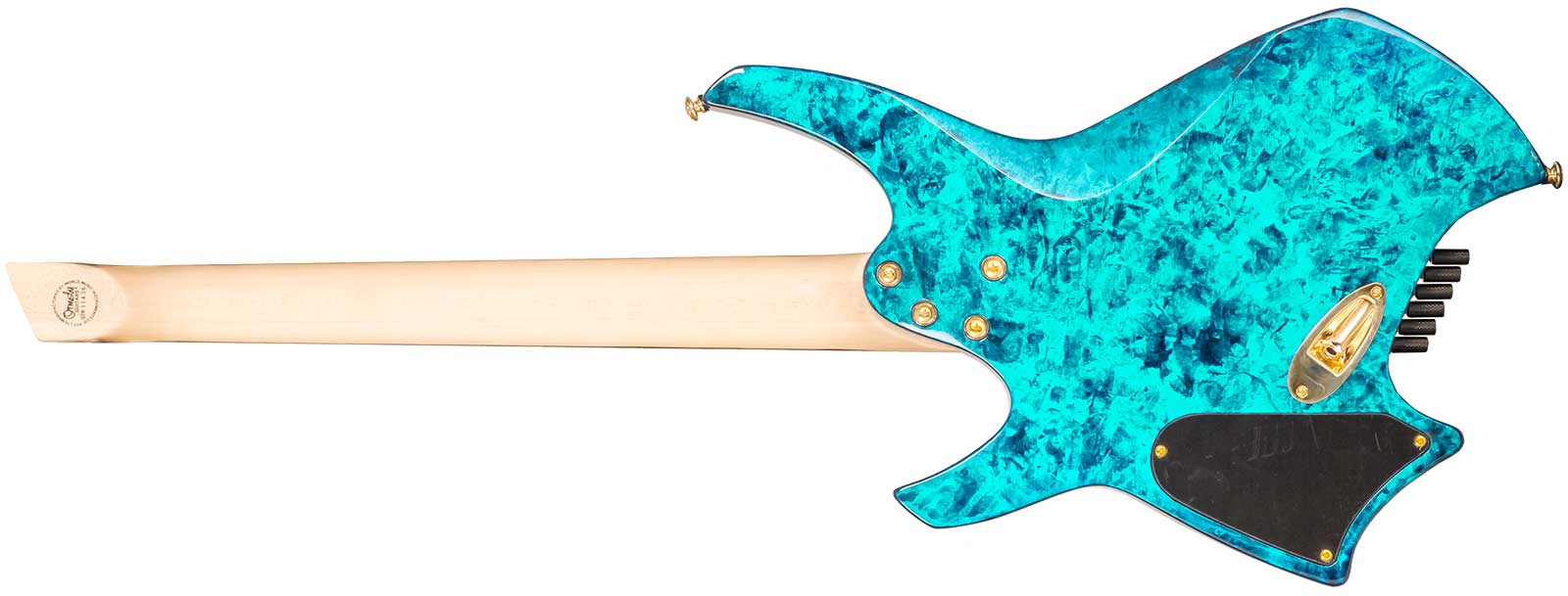 Ormsby Roberto Barros Goliath Headless Gtr Signature 6c Multiscale 2h Ht Eb - Cyborg Green - Multi-scale gitaar - Variation 1