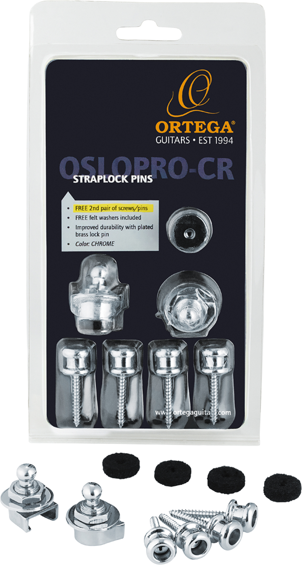 Ortega Set Straplock Pro Chrome - Straplock knop - Main picture