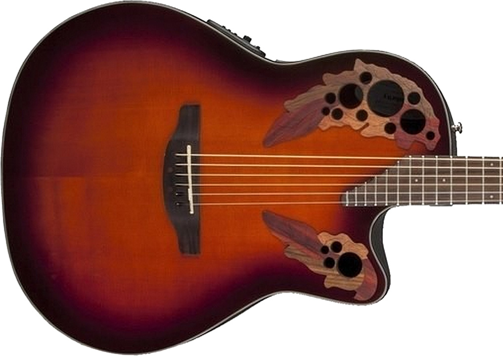 Ovation Ce44-1 Celebrity Elite Mid Depth Cw Epicea Lyrachord Rw - 2-color Sunburst - Elektro-akoestische gitaar - Variation 3