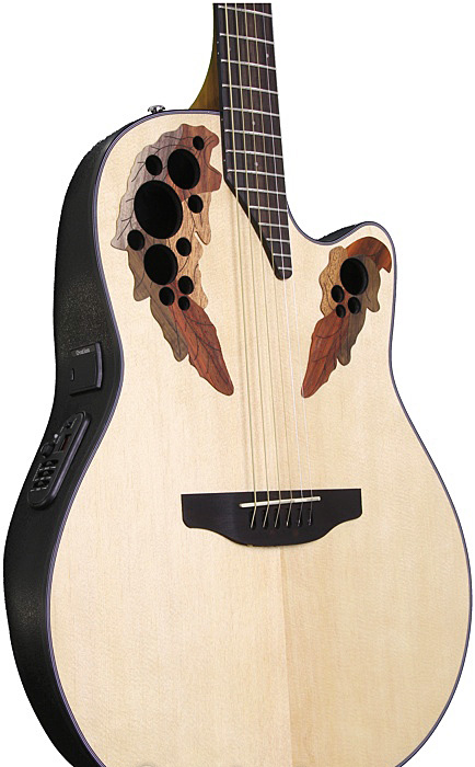 Ovation Ce44-4 Celebrity Elite Mid Depth Cw Epicea Lyrachord Rw - Natural - Elektro-akoestische gitaar - Variation 3