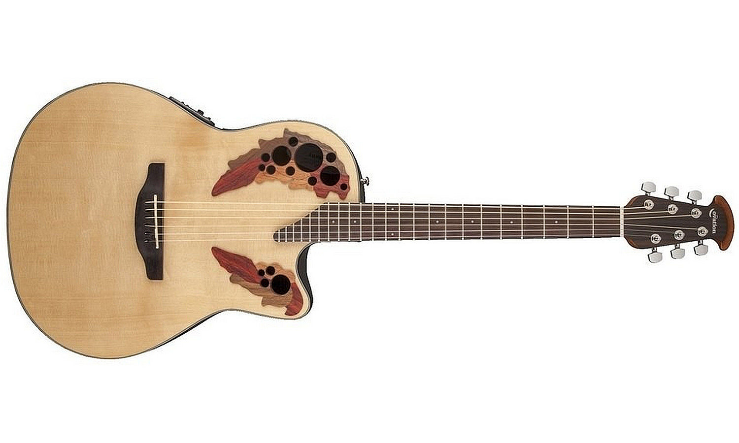 Ovation Ce44-4 Celebrity Elite Mid Depth Cw Epicea Lyrachord Rw - Natural - Elektro-akoestische gitaar - Variation 1