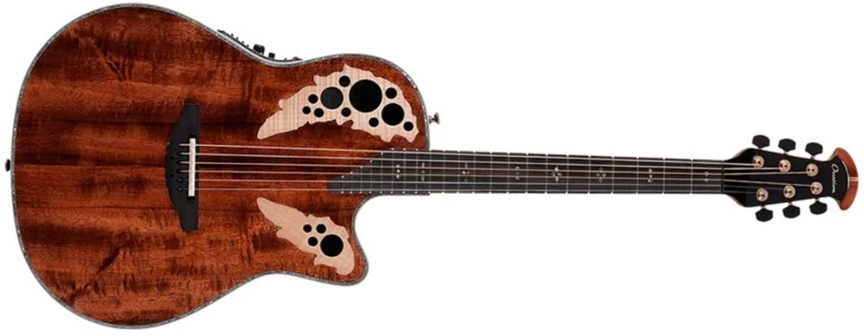Ovation C2078axp-koa Elite Plus Deep Contour Depth Cw Epicea/koa Lyrachord Eb - Natural - Elektro-akoestische gitaar - Main picture