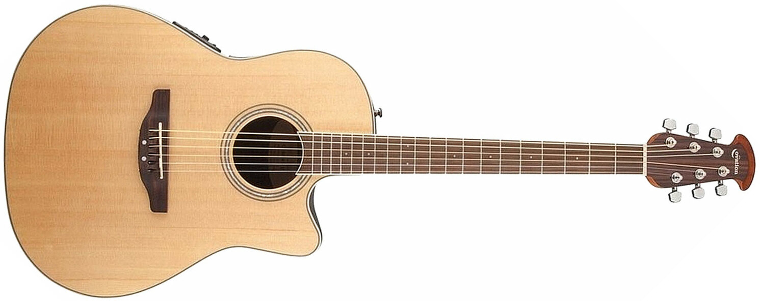 Ovation Cs24-4-g Celebrity Standard Mid Depth Cw Epicea Lyrachord  Rw - Natural - Elektro-akoestische gitaar - Main picture