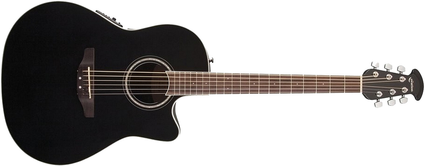 Ovation Cs24-5 Celebrity Standard Mid Depth Cw Epicea Lyrachord - Black - Elektro-akoestische gitaar - Main picture