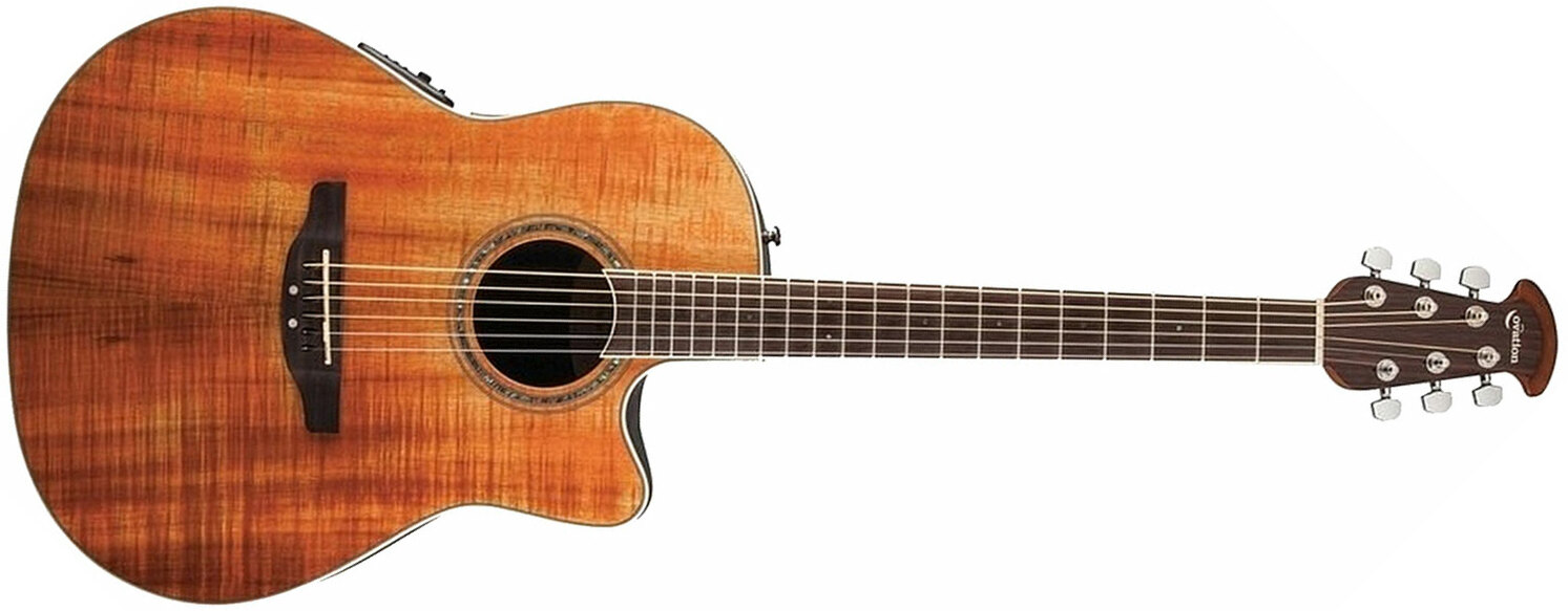 Ovation Cs24p-fkoa Celebrity Standard Plus Mid Depth Cw Koa Lyrachord Rw - Natural - Elektro-akoestische gitaar - Main picture