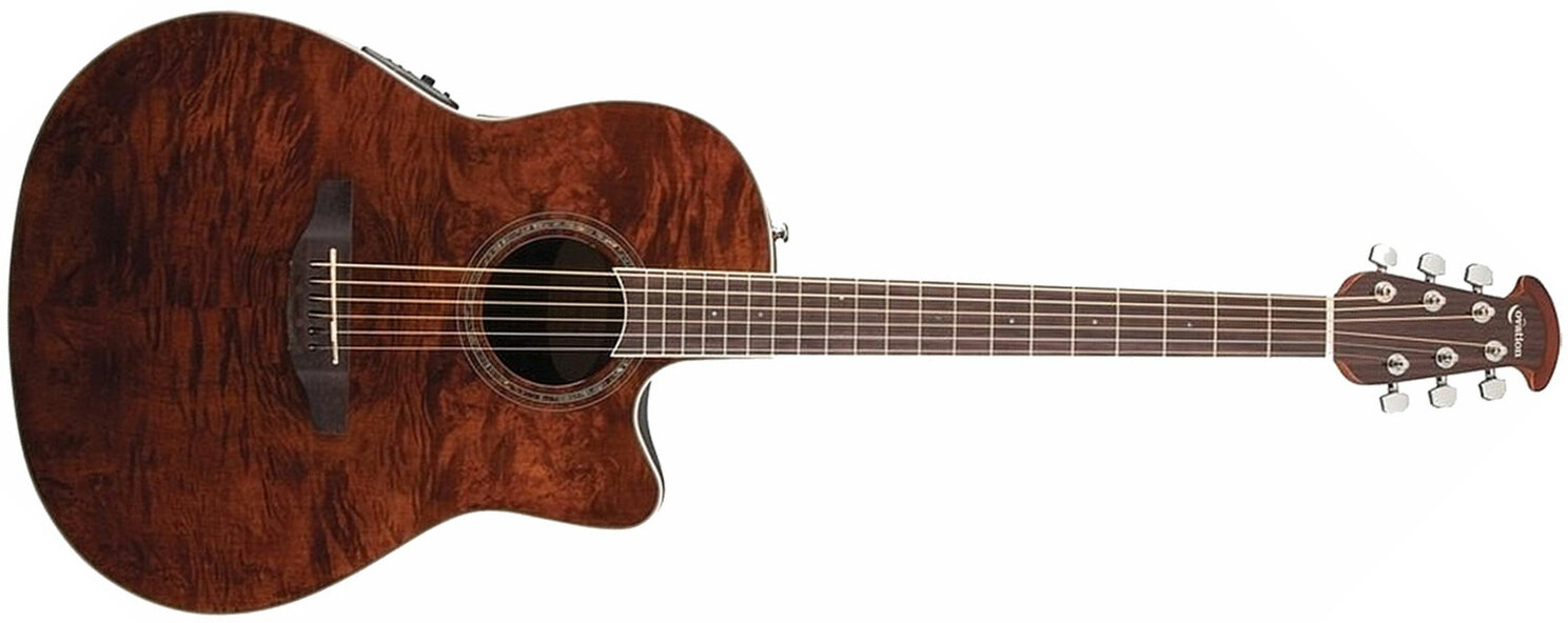 Ovation Cs24p-nbm Celebrity Standard Plus Mid Depth Cw Erable Lyrachord Rw - Nutmeg Gloss - Westerngitaar & electro - Main picture